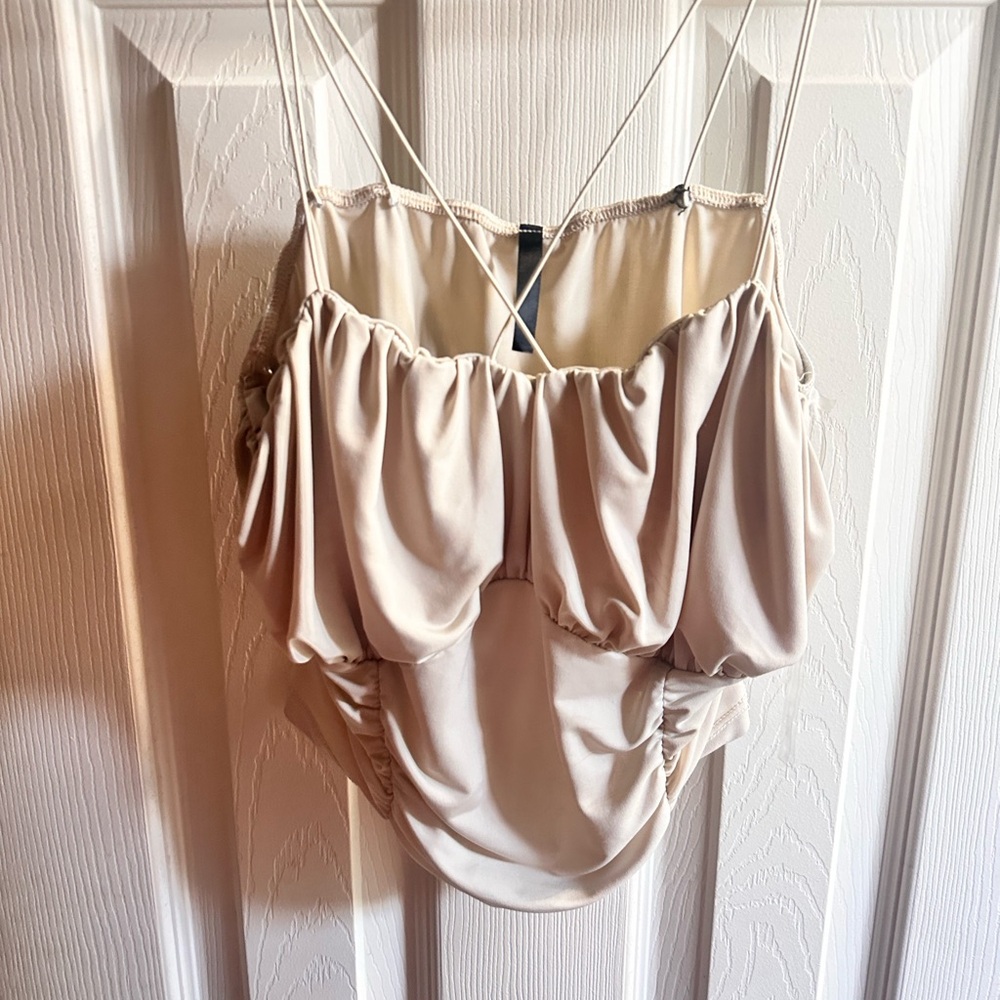 A cream top cute for summer and or spring